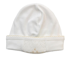 White Ecru Smocking Hat