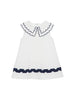 White & Navy Summer Dress