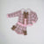 Pink and Camel Winter Knit Short Set