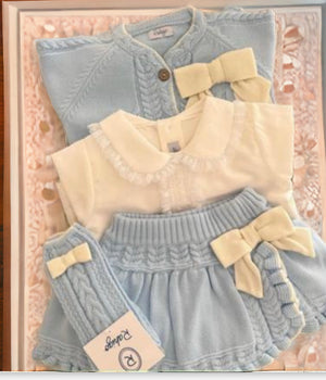 Rahigo Girls Baby Blue Skirt Set