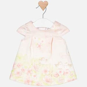 Pastel Peach Floral Dress
