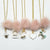 XO Heart Dusty Rose Fur Pom Necklaces