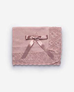 Mauve Knit Blanket
