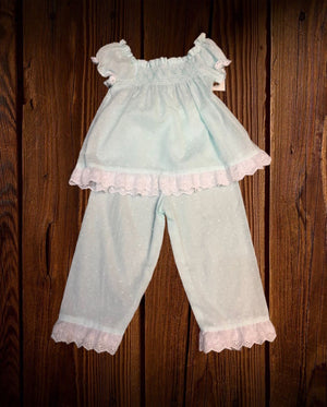 Infant Mint Two Piece Pajama