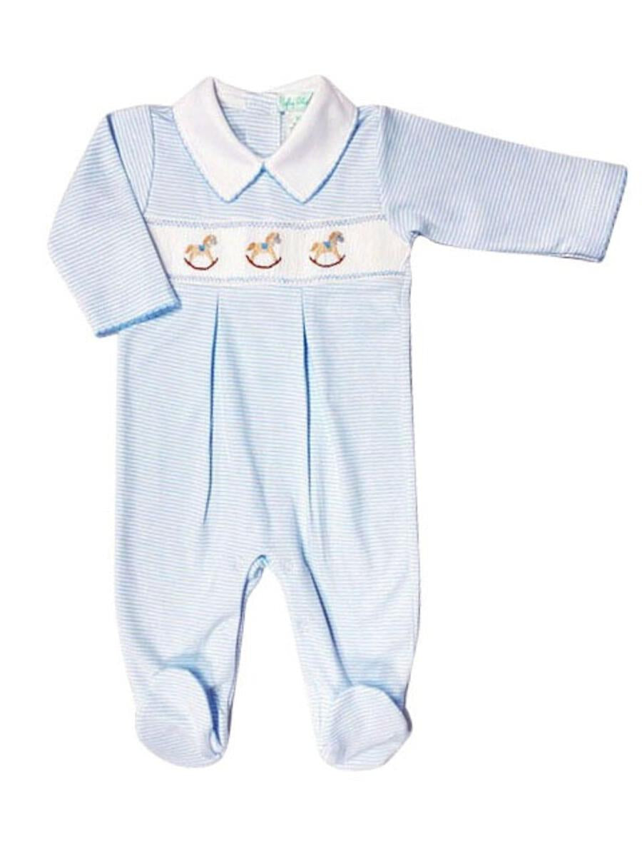 Rocking Horse Smocked Footie