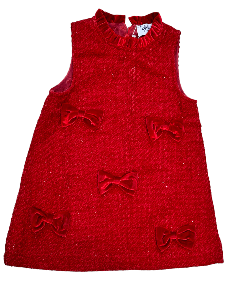 Vestido de burbuja de lentejuelas color rubí