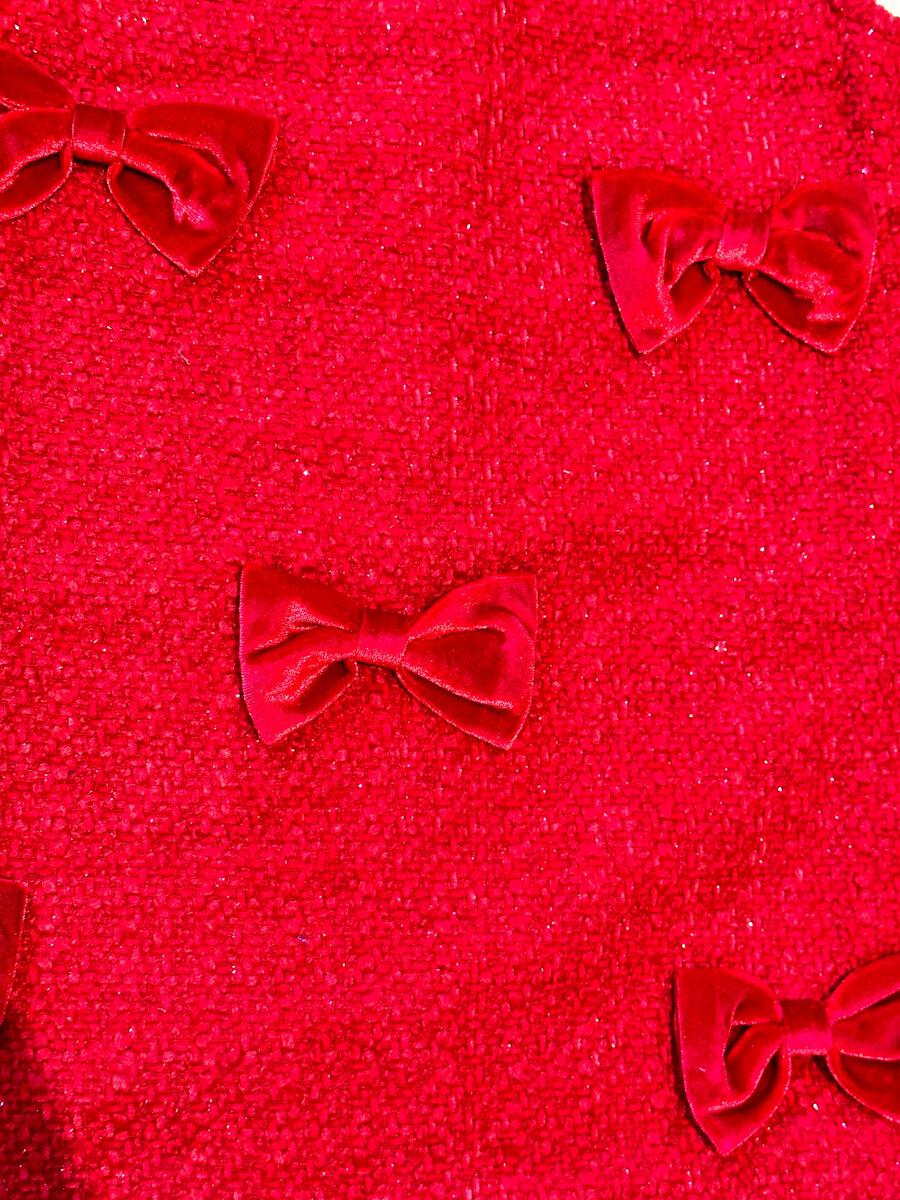Vestido de burbuja de lentejuelas color rubí