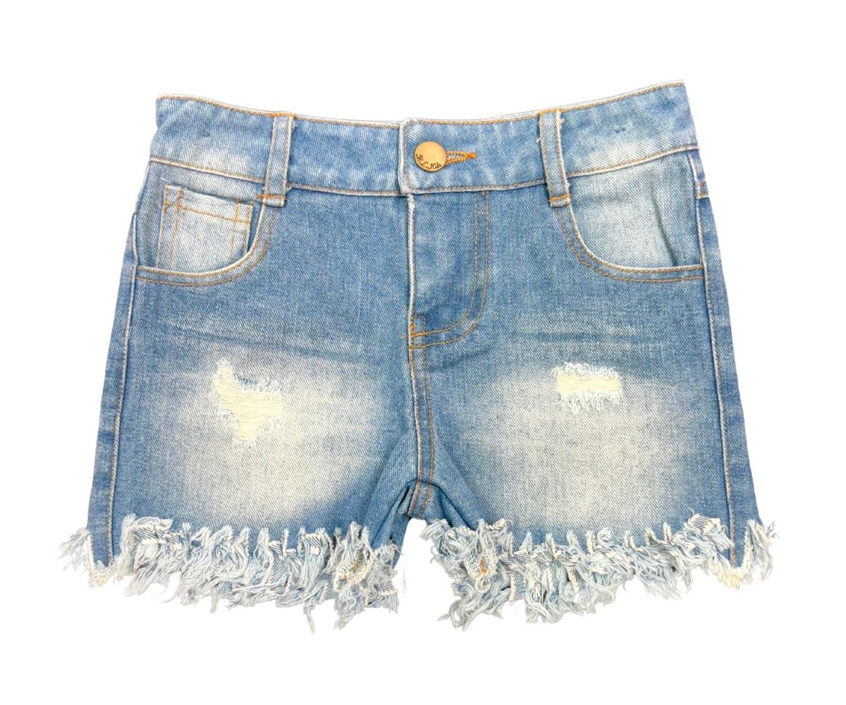 Frayed Denim Shorts