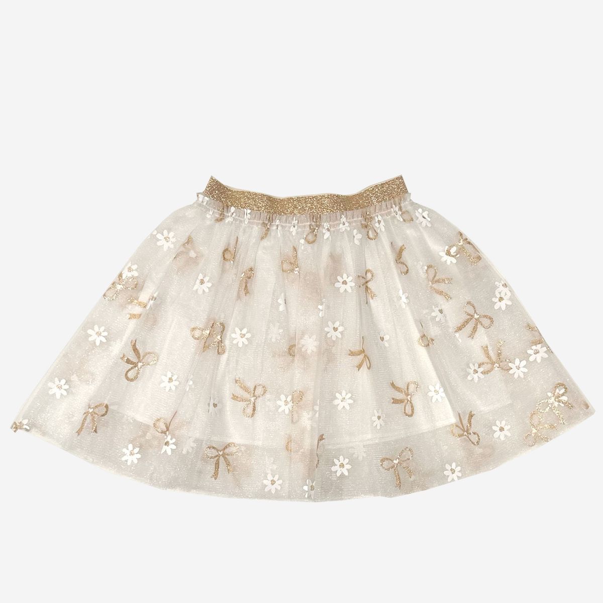 Gold Bow Tutu Skirt