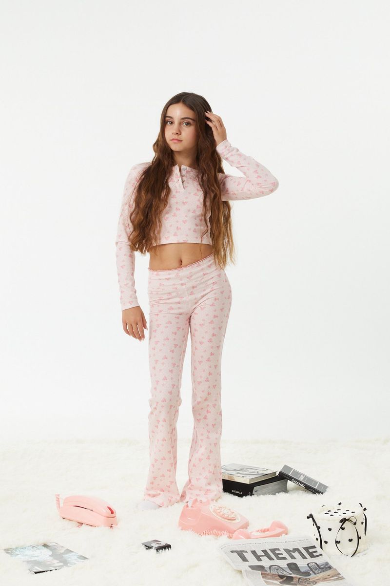 Top de manga de encaje floral