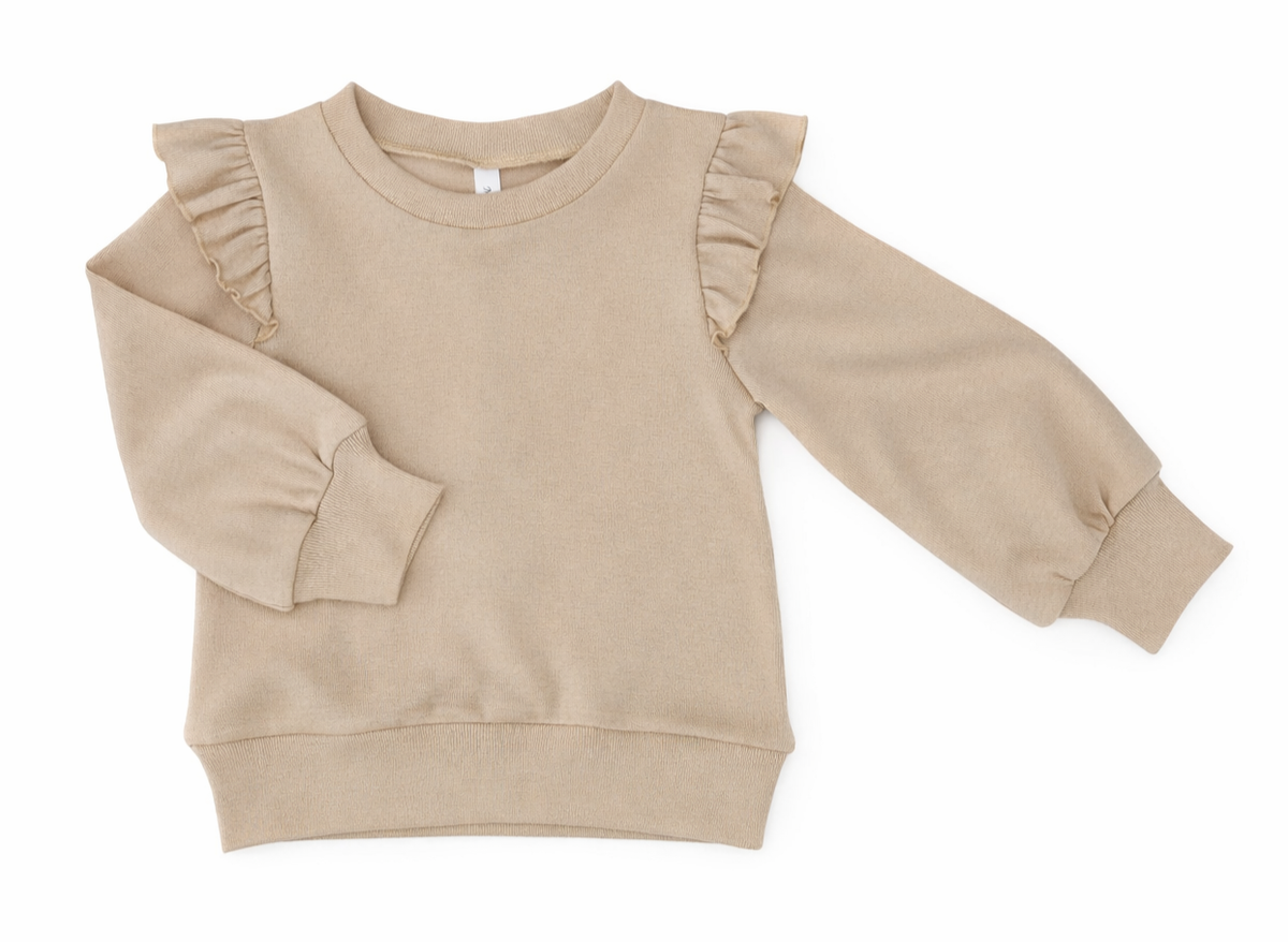 Ruffle Shoulder Sweater