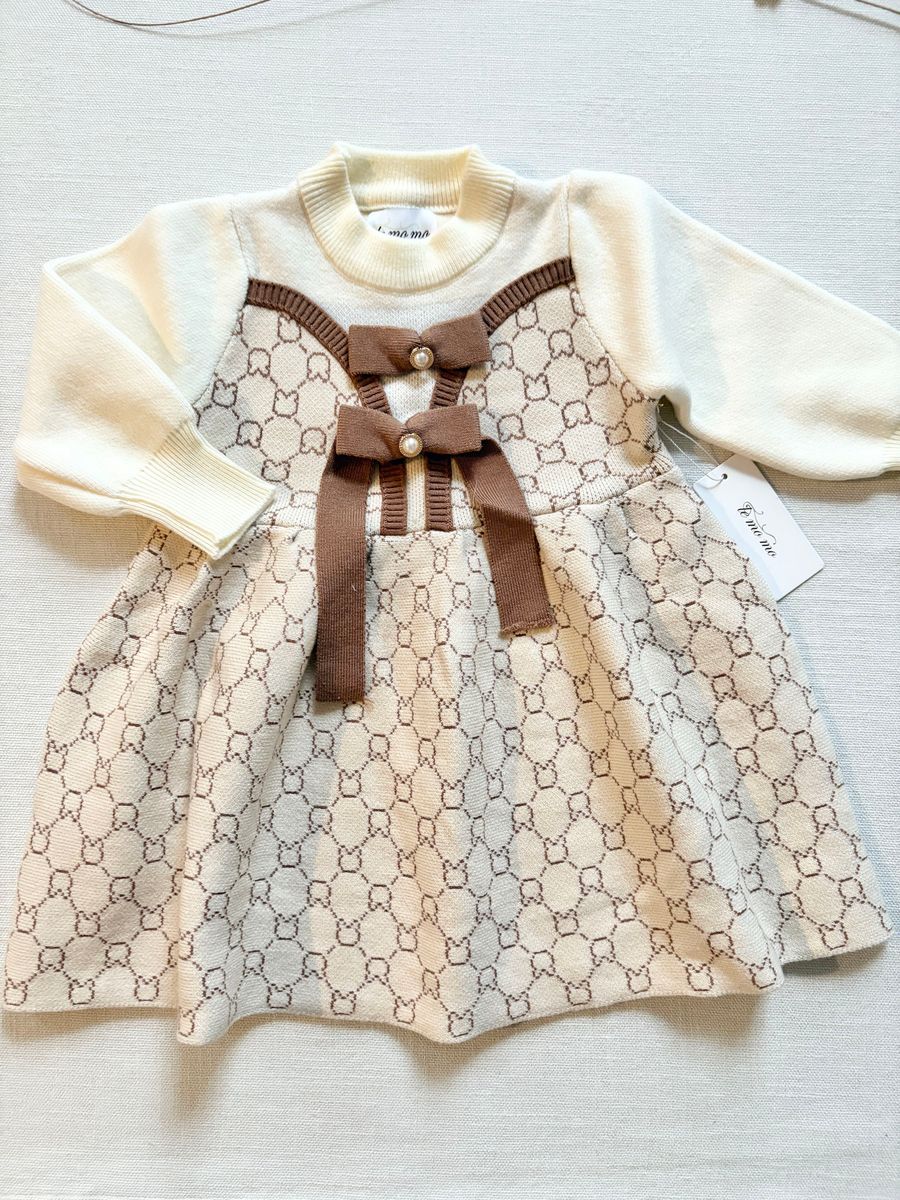 Beige Knit Dress