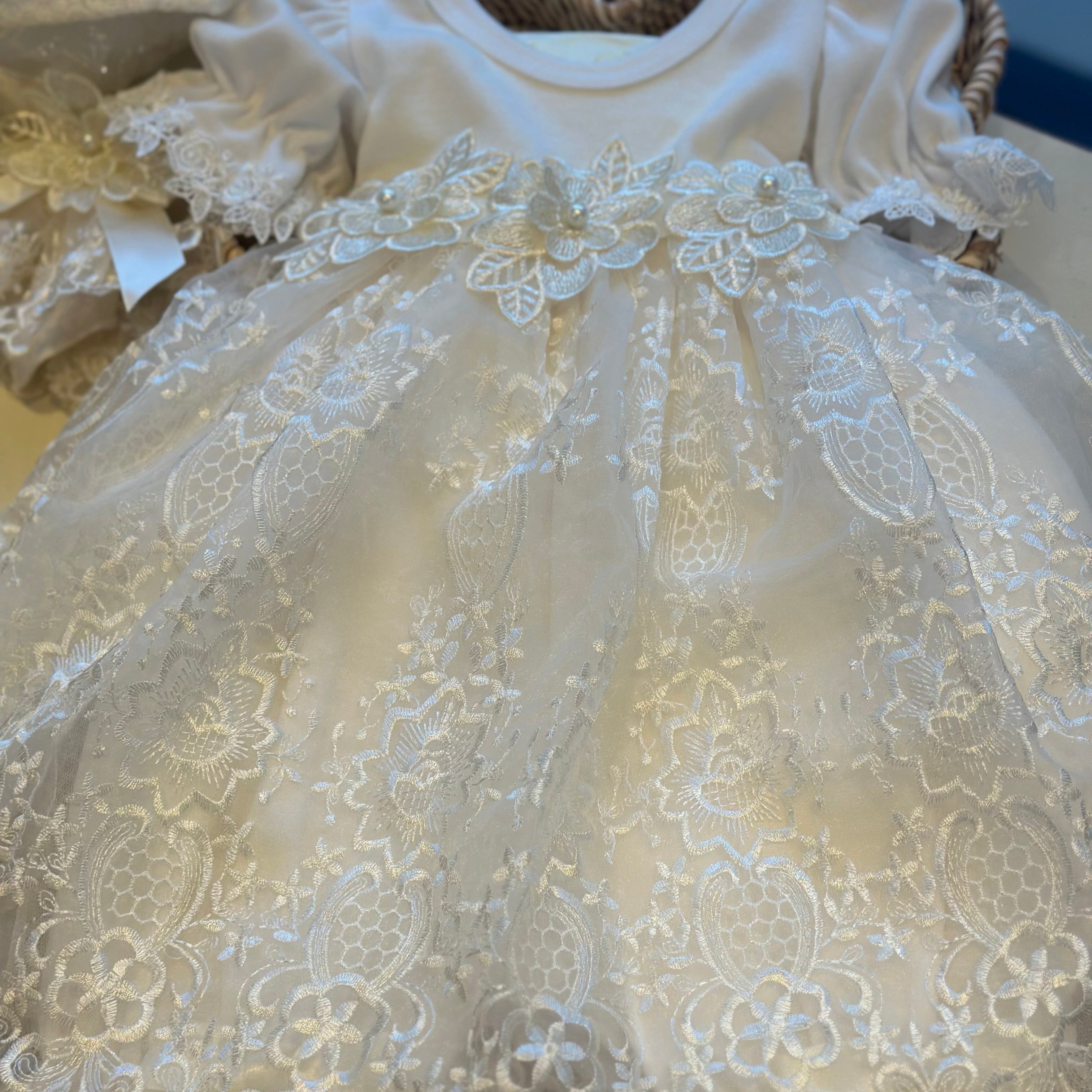 Olivia Ivory Romper Dress