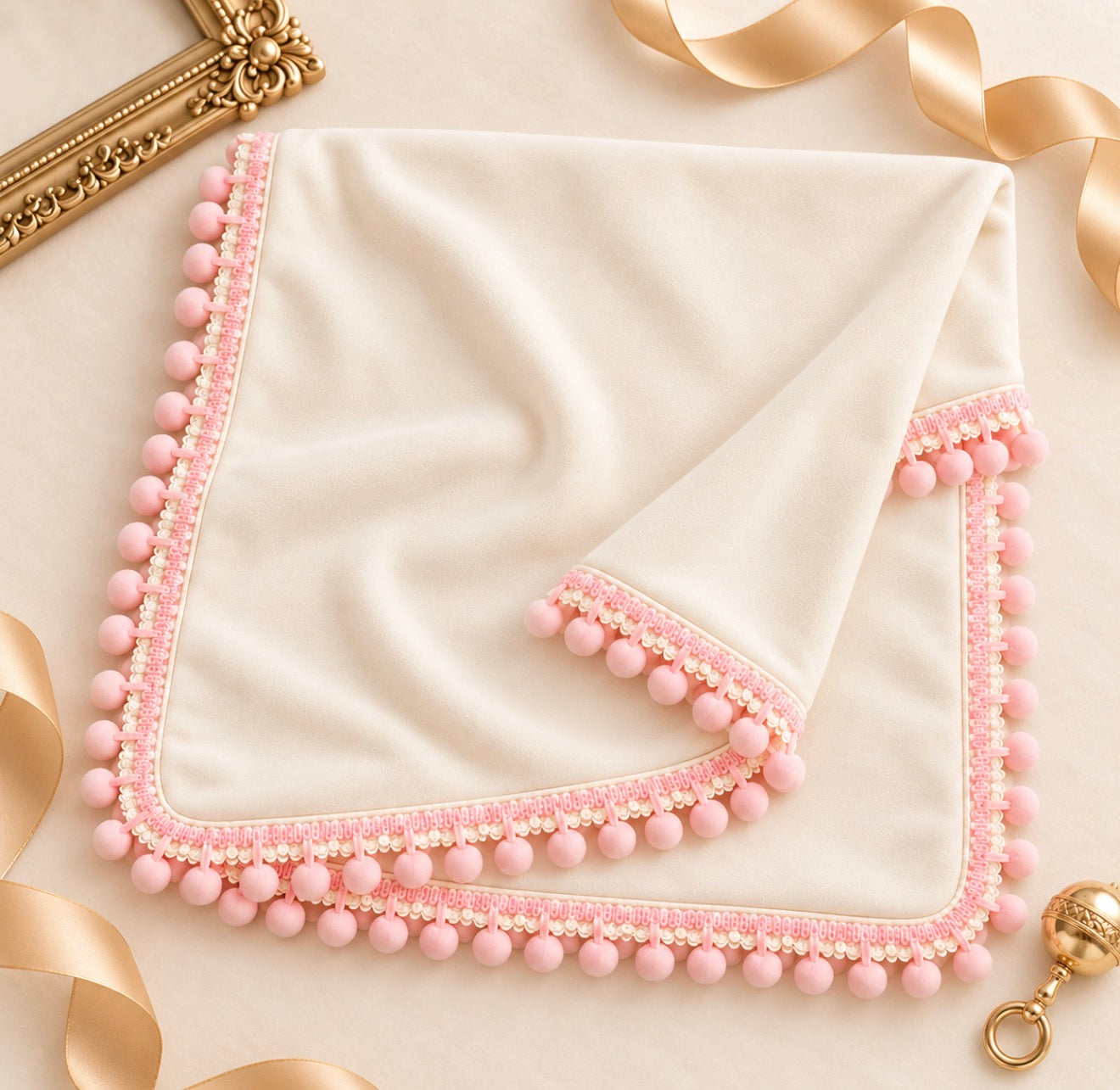 Pom Pom Pima Cotton Blanket