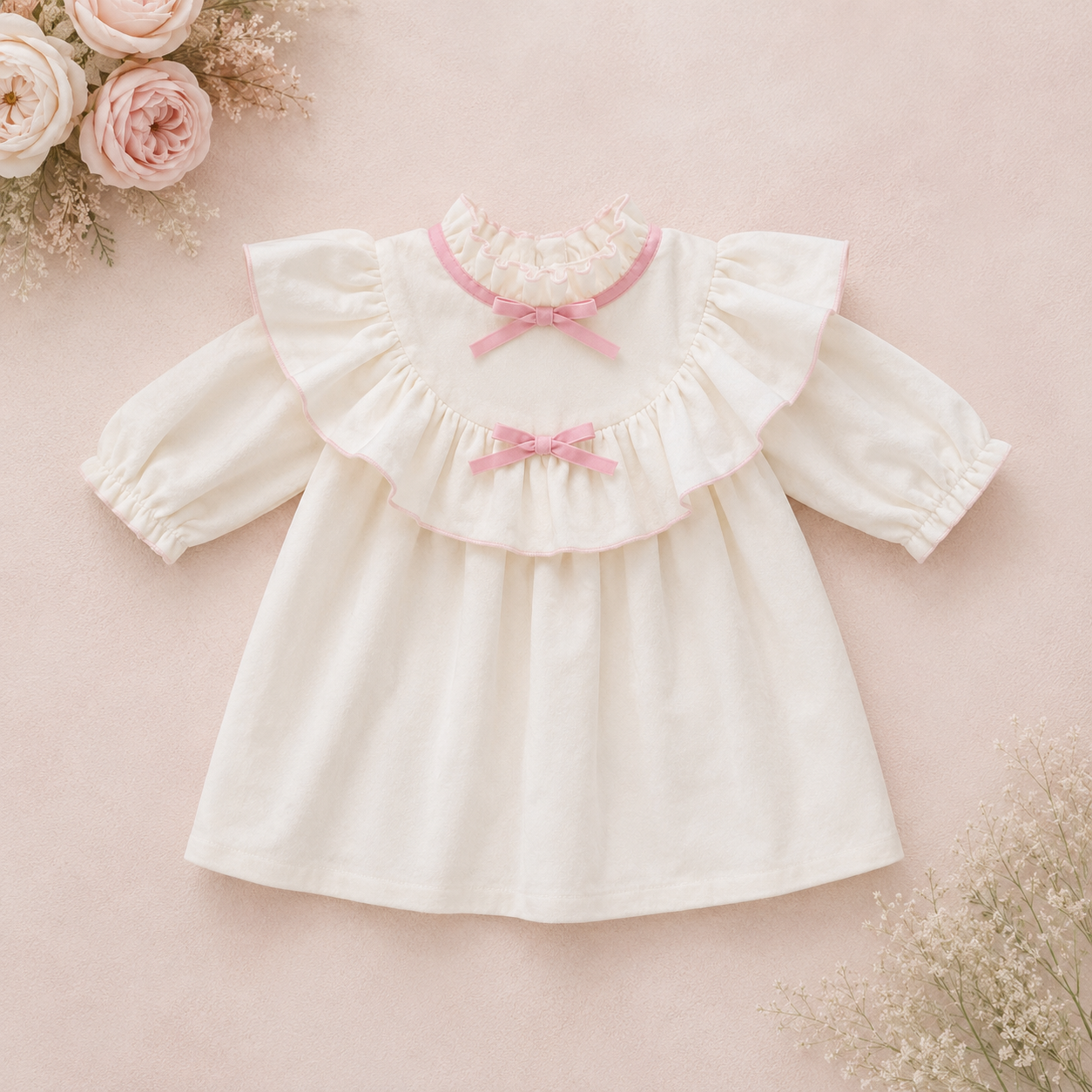 Ivory Velvet Dress