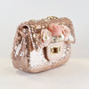 Floral Appliques Sequin Purse