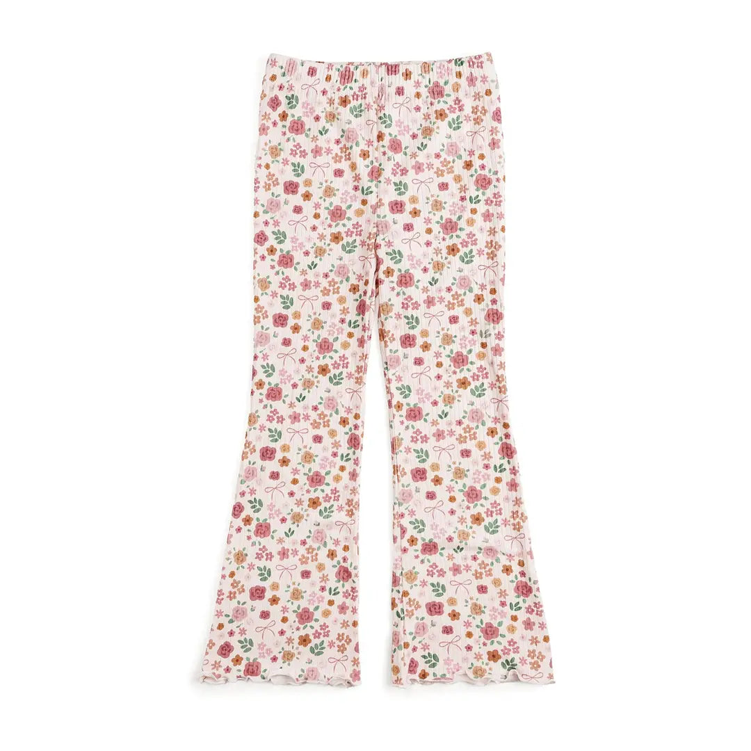 Berry Floral Flare Leggings
