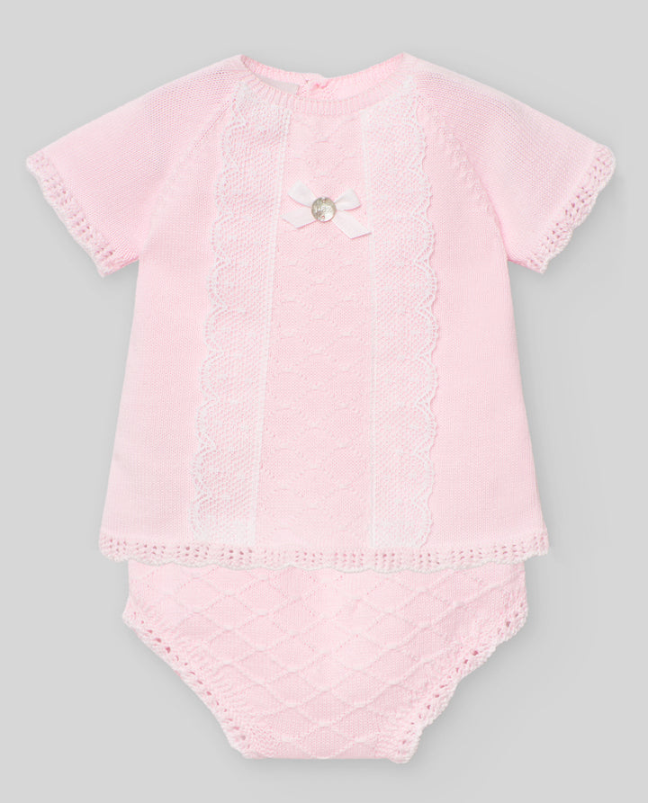 Pink Baby Knit Set