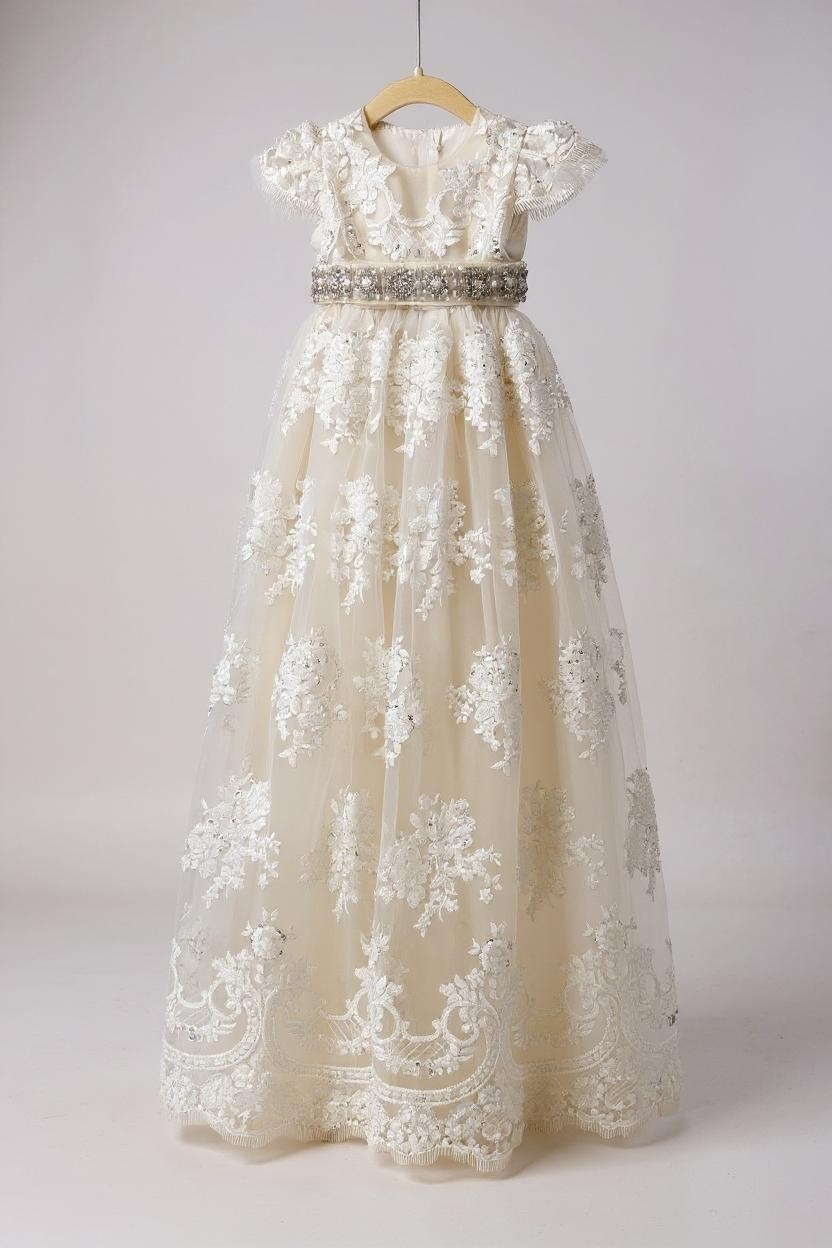 Alexandra Champagne Sparkle Gown