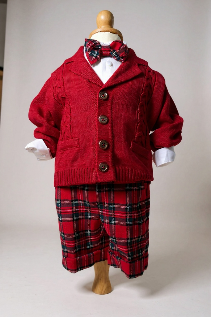 Boy’s Tartan Sweater Set