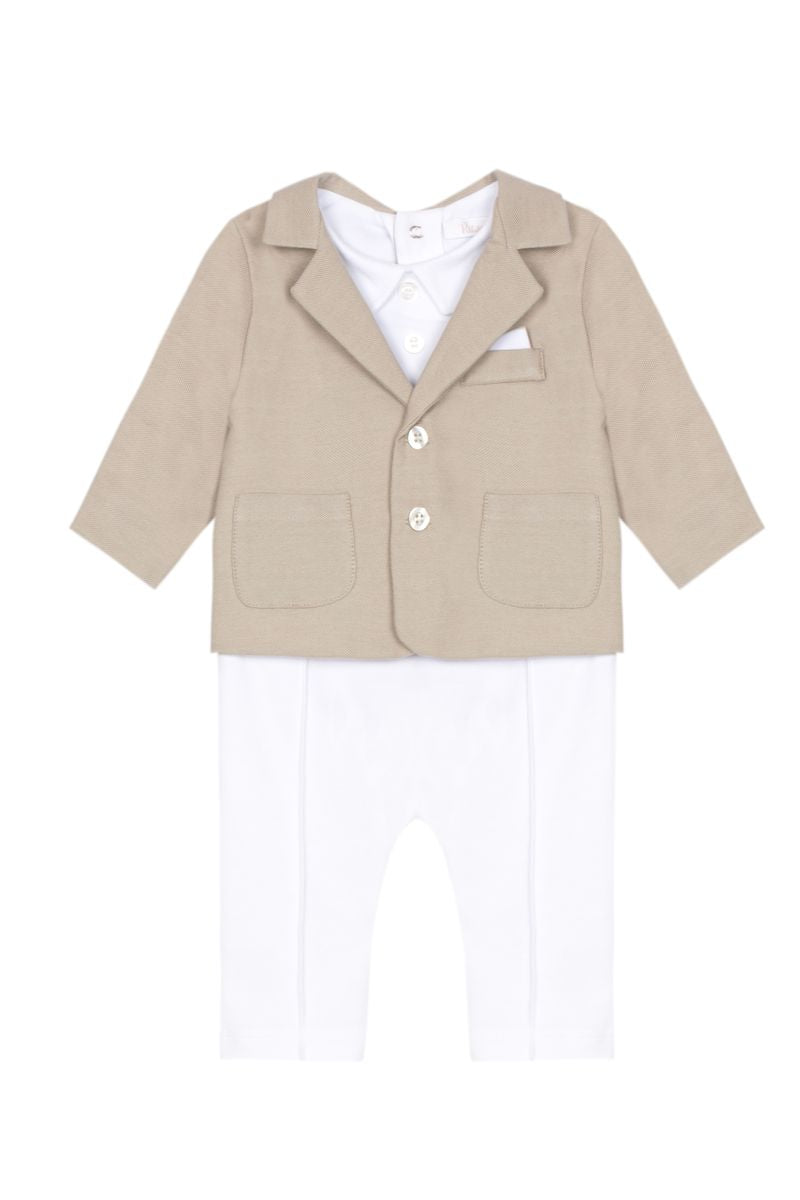 Beige Boys One Piece