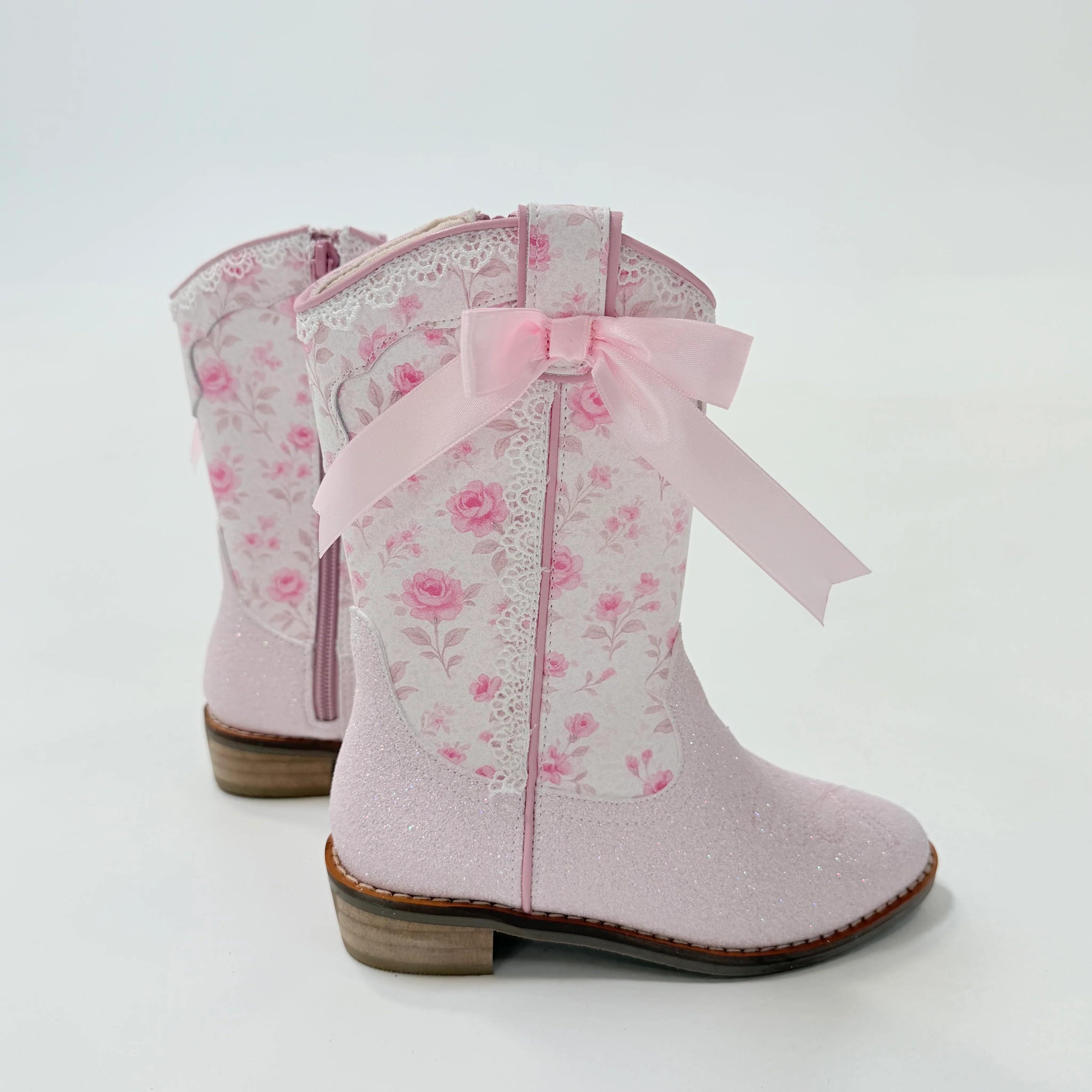 Shabby Floral Boots