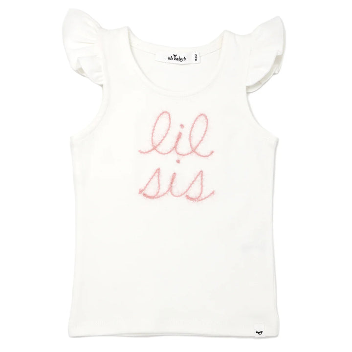 Lil Sis Flutter Sleeve Tank