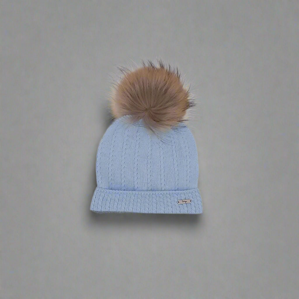 Baby Blue Pom Hat
