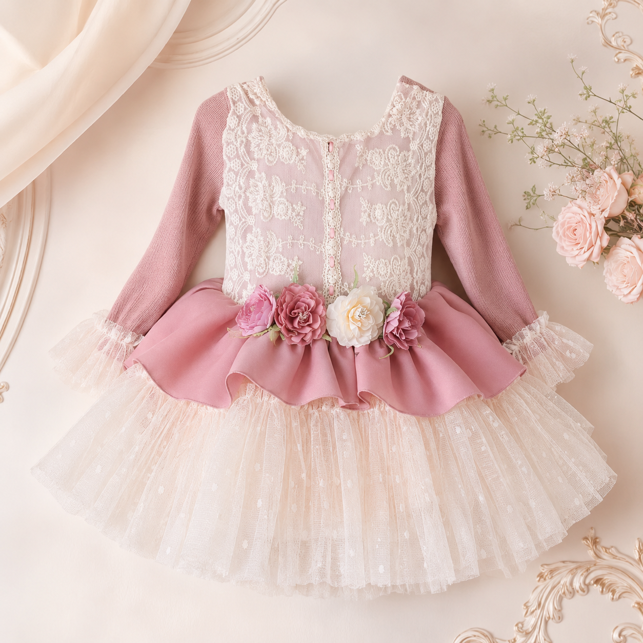 Francesca Mauve Lace Dress