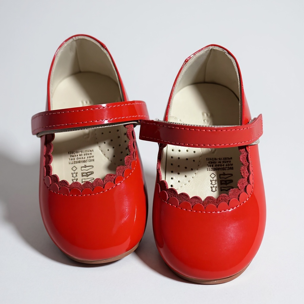 Aria Patent Red Toddler Flat