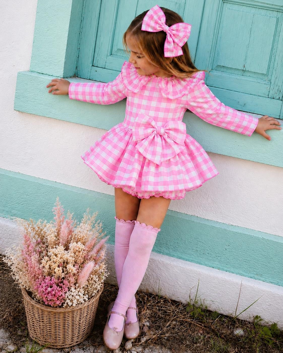 Pink Barbie Gingham Dress