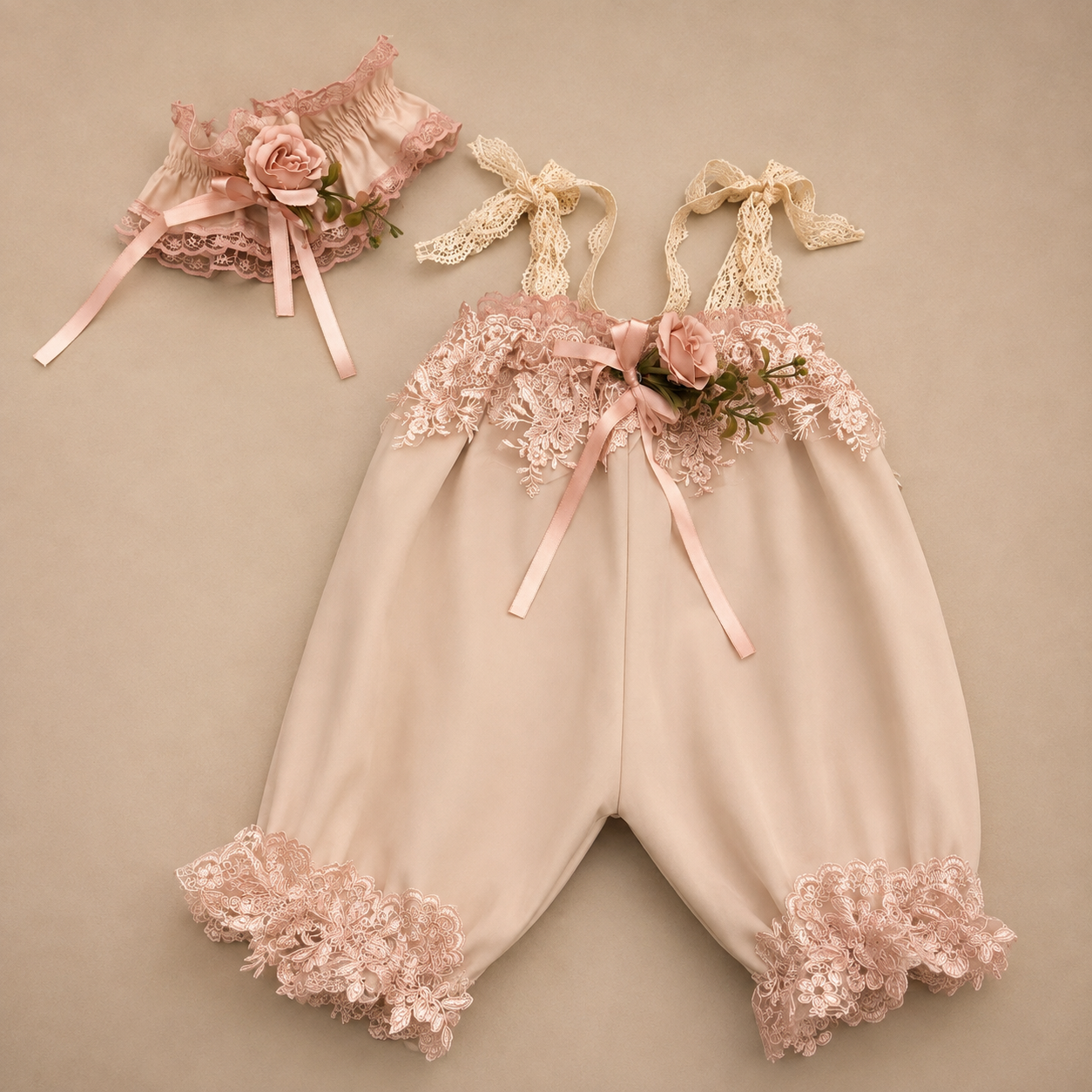 Antique Overall and Headband