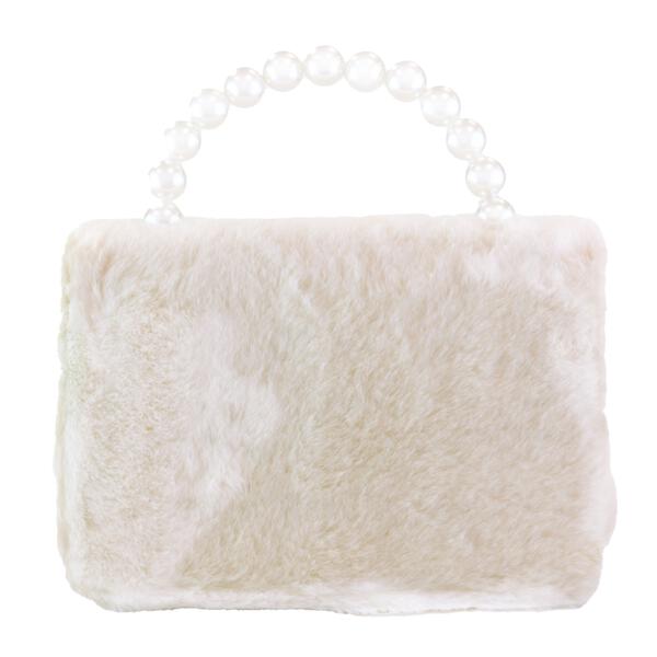 Fluffy Ivory Purse