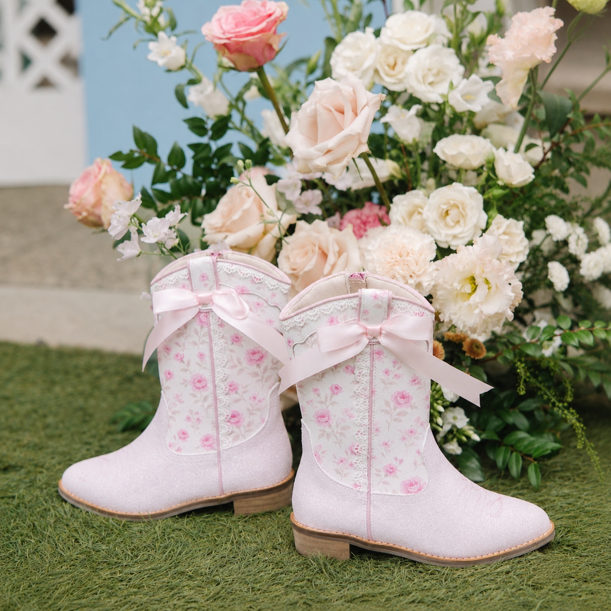 Shabby Floral Boots