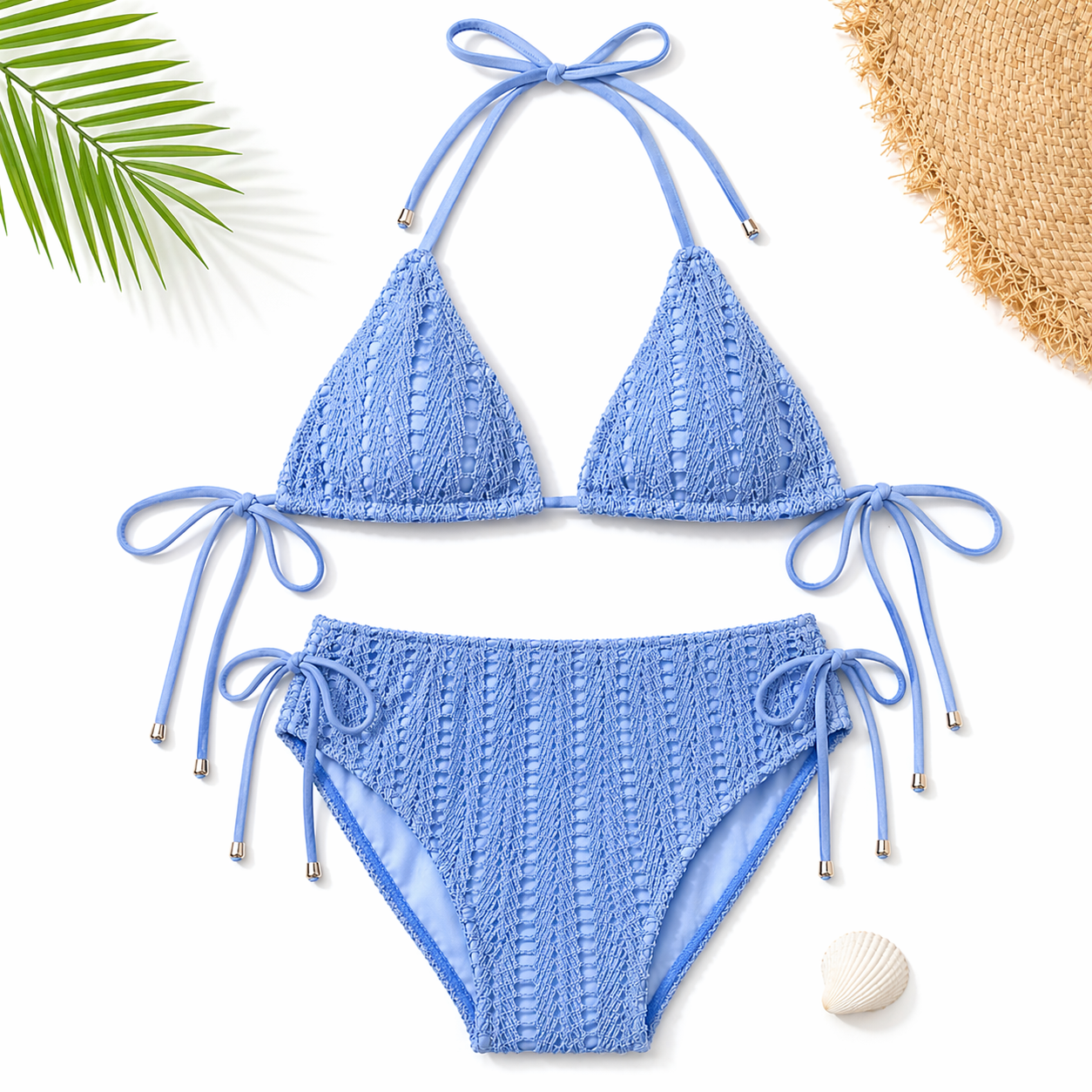 Blue Crochet Cover Up