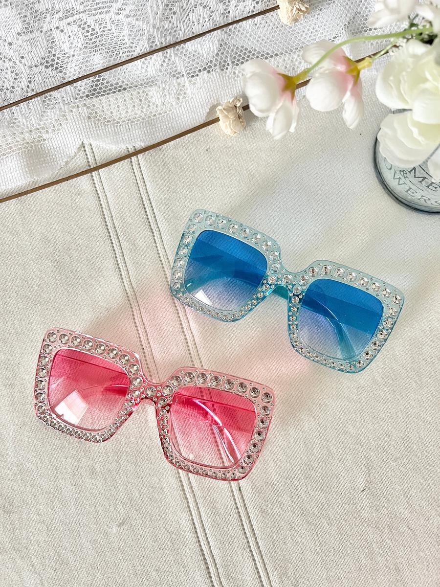 Jelly Rhinestone Sunglasses