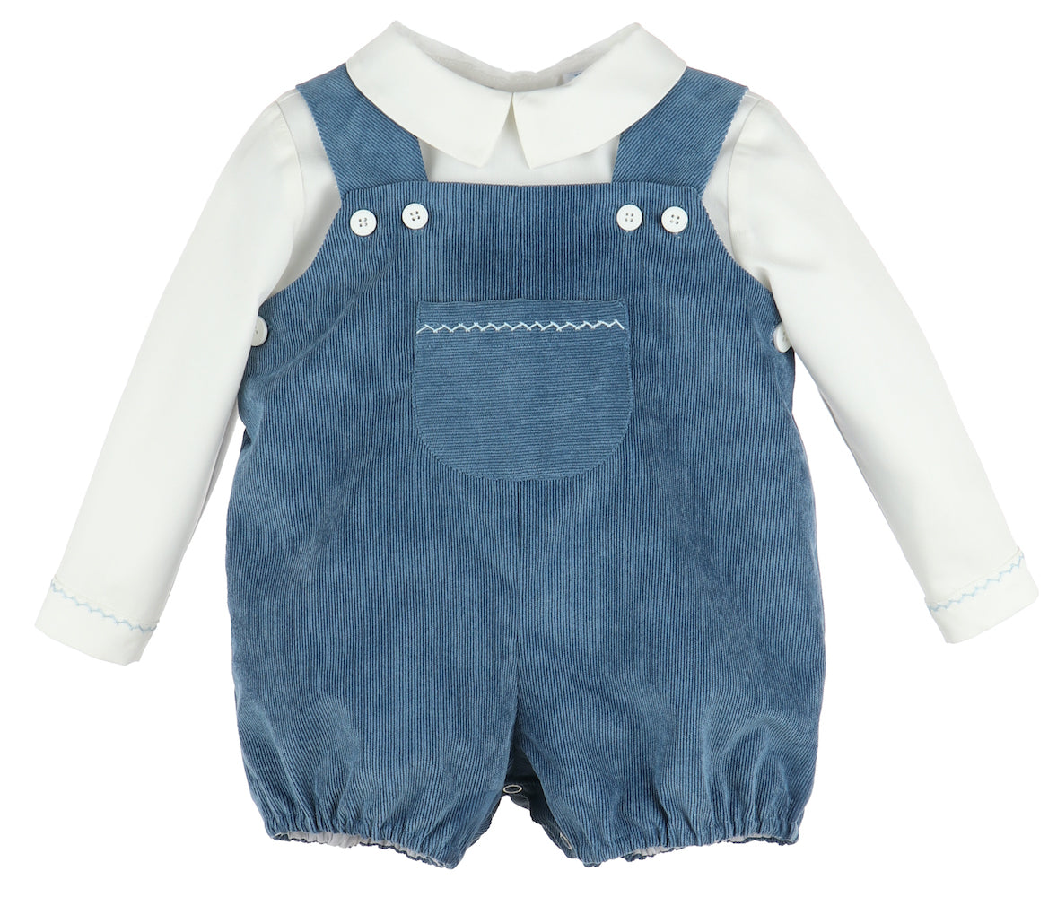 Corduroy Blue Romper