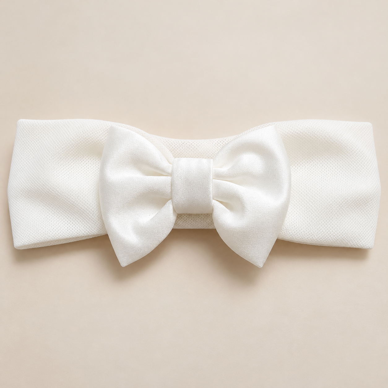 Antique White Bow Headband