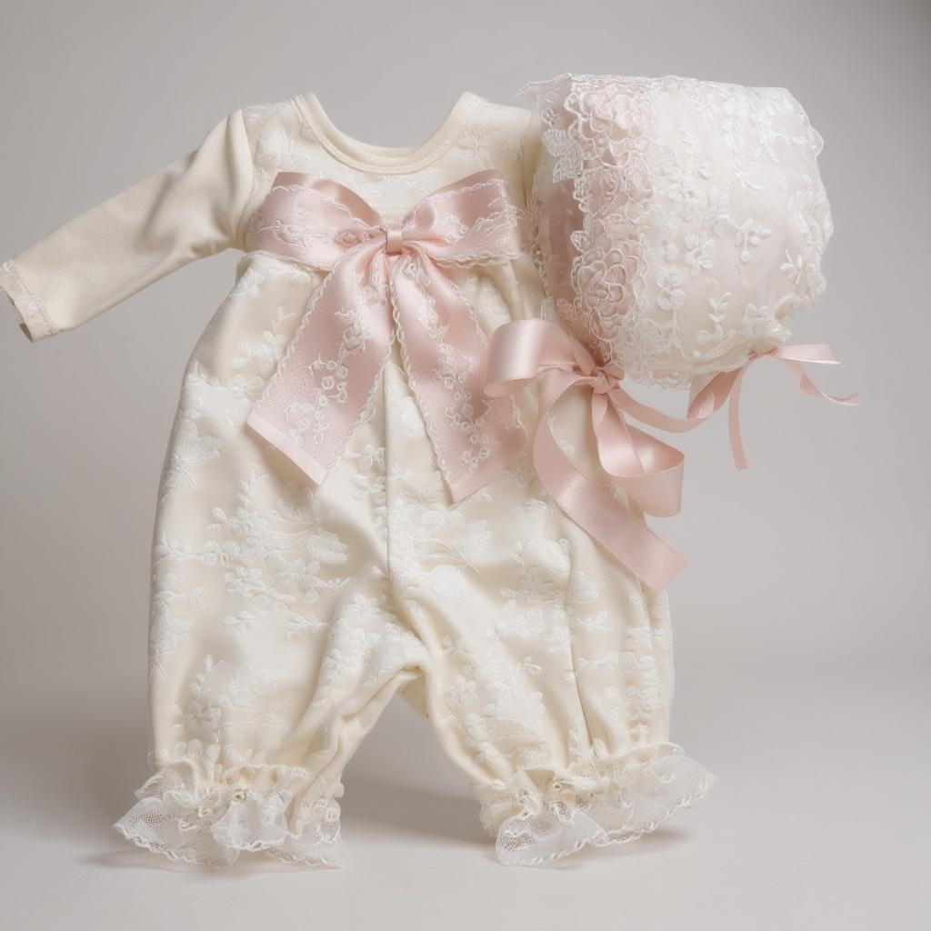 Lacey Pink Bow Romper