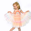 Rainbow Mesh Tiered Dress