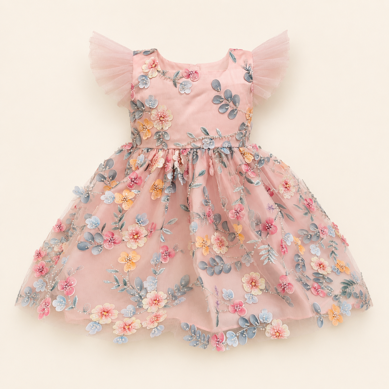 Multi Color Dimensional Dress