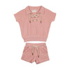 Mauve Terry Short Set