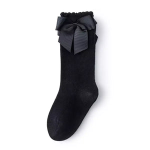 Cotton Black Bow Sock