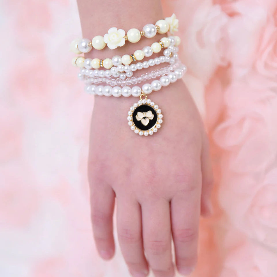 Pearl and Pendant Bracelet Set