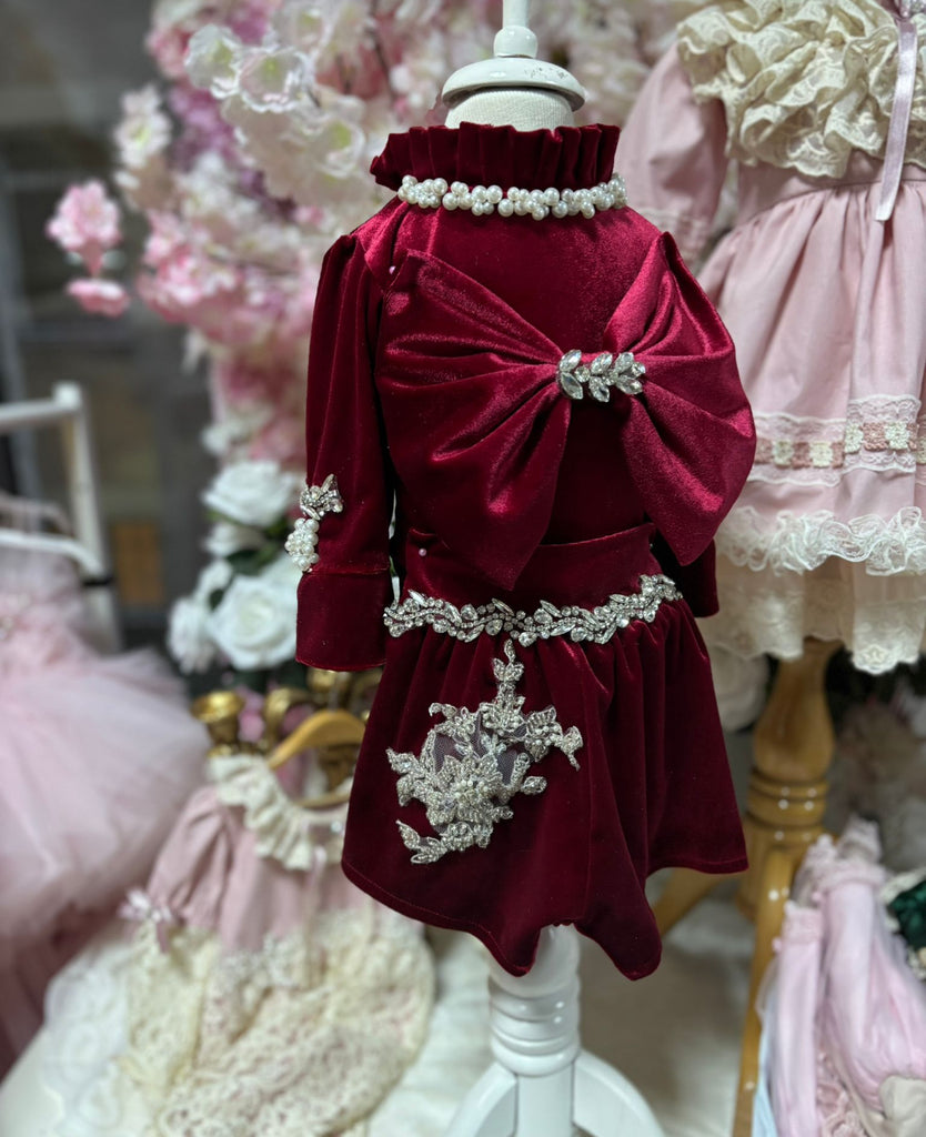 Red Velvet Short Set