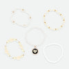 Pearl and Pendant Bracelet Set