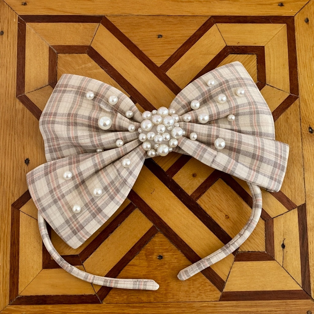 Diadema de tela de encaje