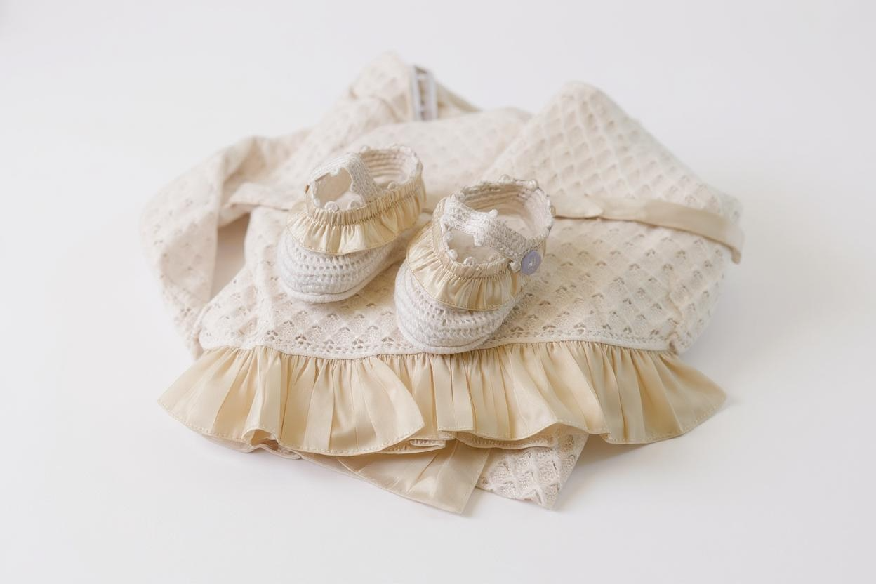 Pointelle Champagne Silk Ensemble