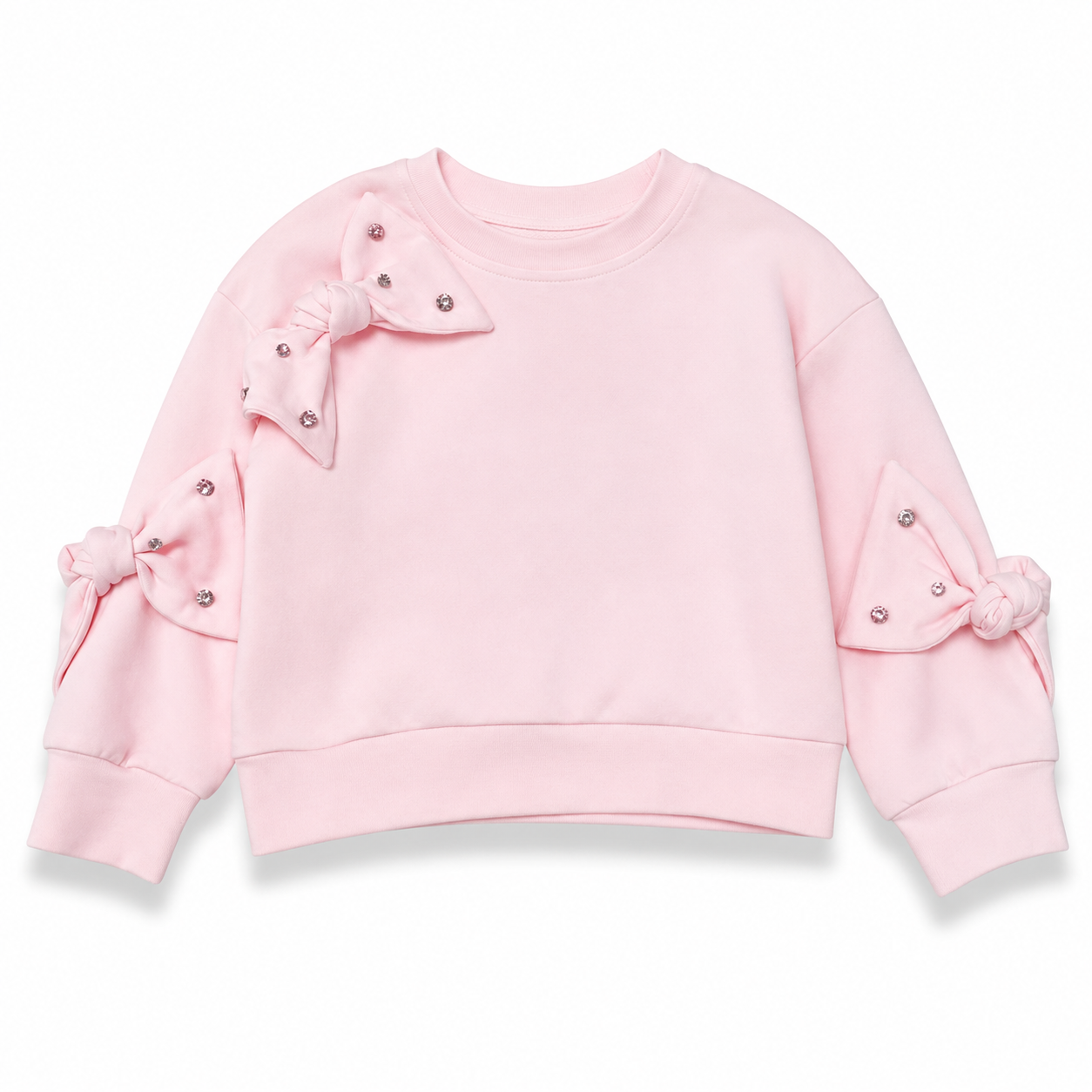 Pink Cotton Bow Sweatshirt
