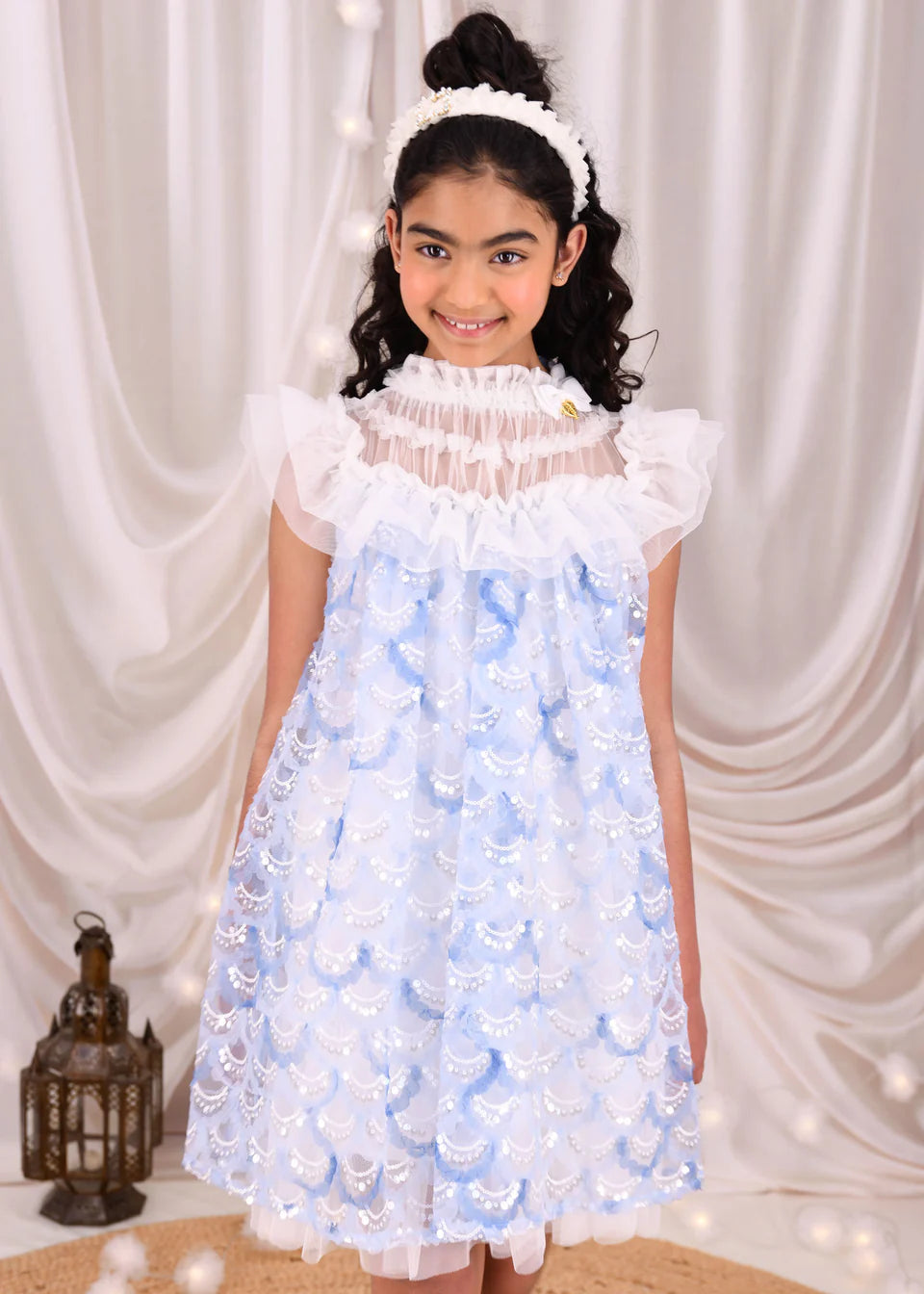 Dominque Blue Sequin Dress